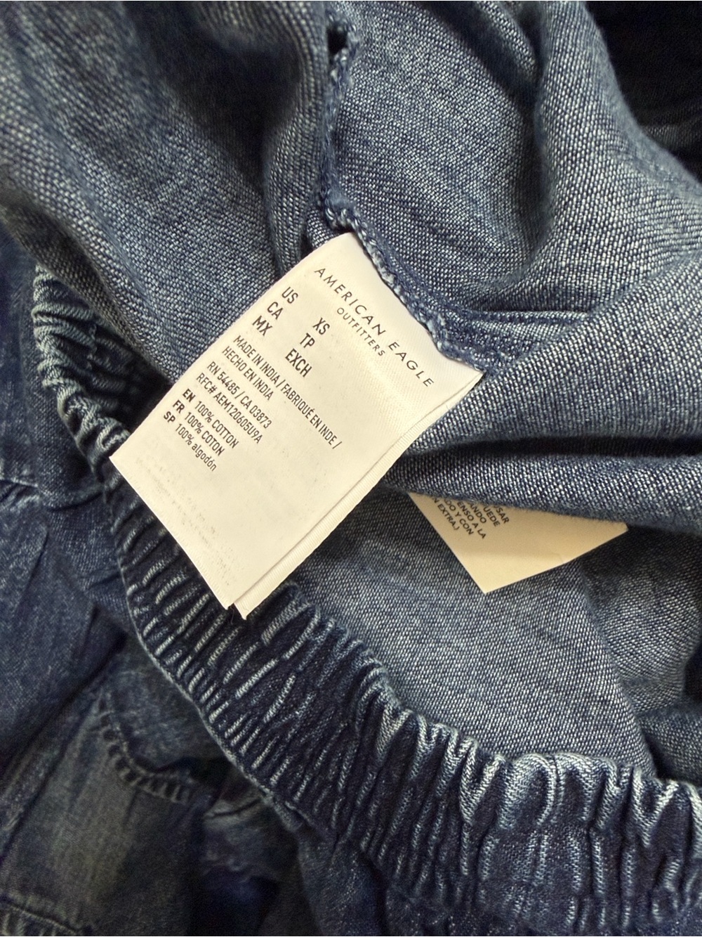 American Eagle outfitters Pull on Denim High waisted Chambray Maxi Skirt(Sz XS) - Picture 8 of 10